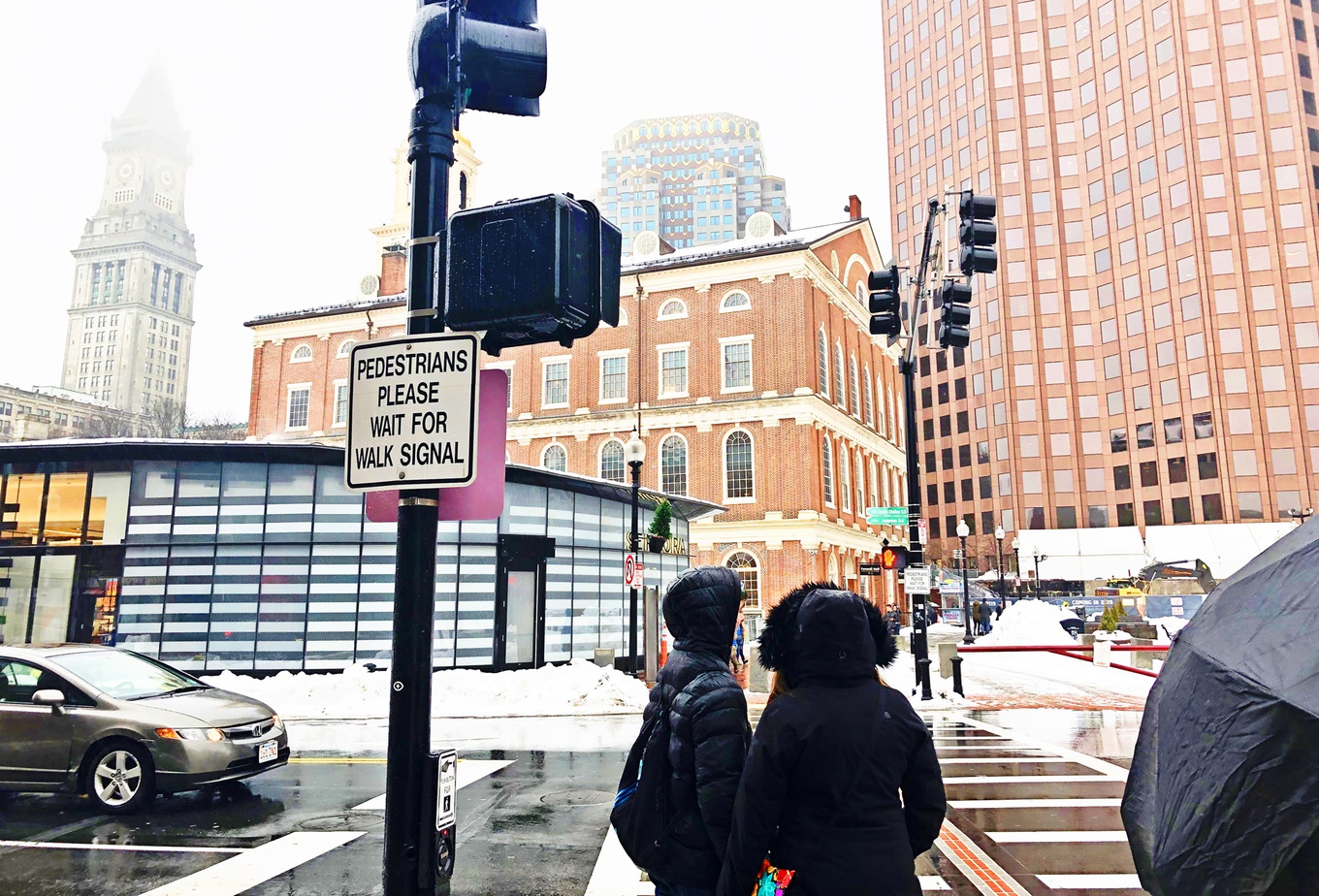 snowy boston winter activity in Boston