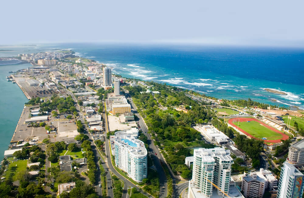 Aerial view of Puerto Rico