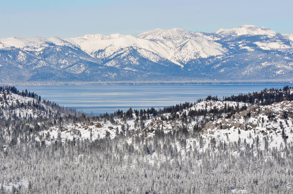 where it snows in California Lake Tahoe in winter