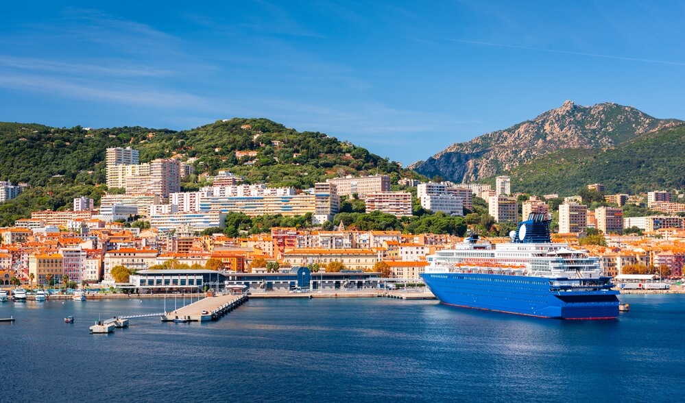 Ajaccio, Corsica, France coastal resorts skyline on the Mediterrane (1)