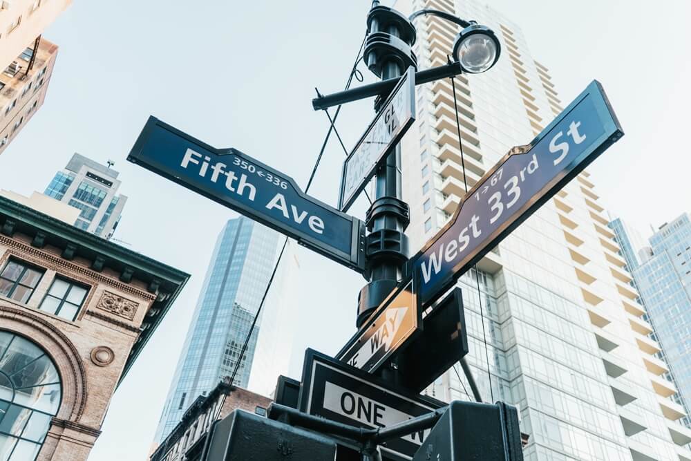 rainy day in New York Fifth Avenue