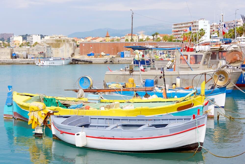 Small boats in the port of Cros at Cagnes-sur-Mer, commune in th (1)
