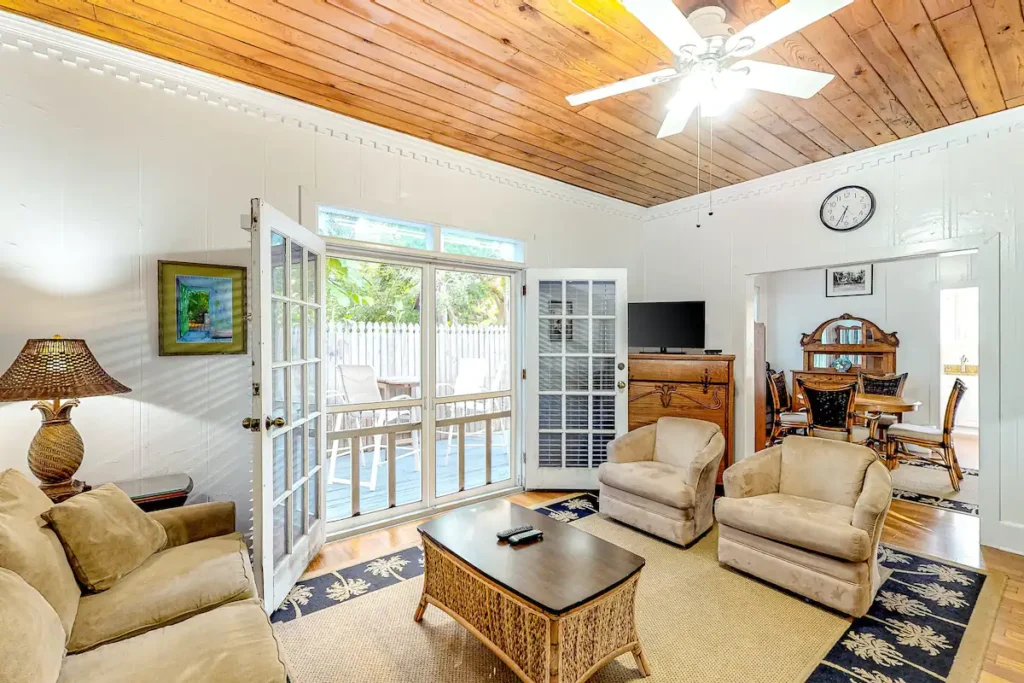 best Airbnbs in Key West Classic Key West cottage featuring shared pool, courtyard, covered front porch