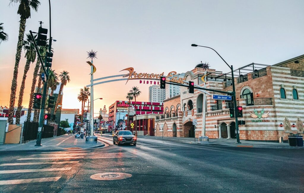 girls' trip to Las Vegas downtown vegas