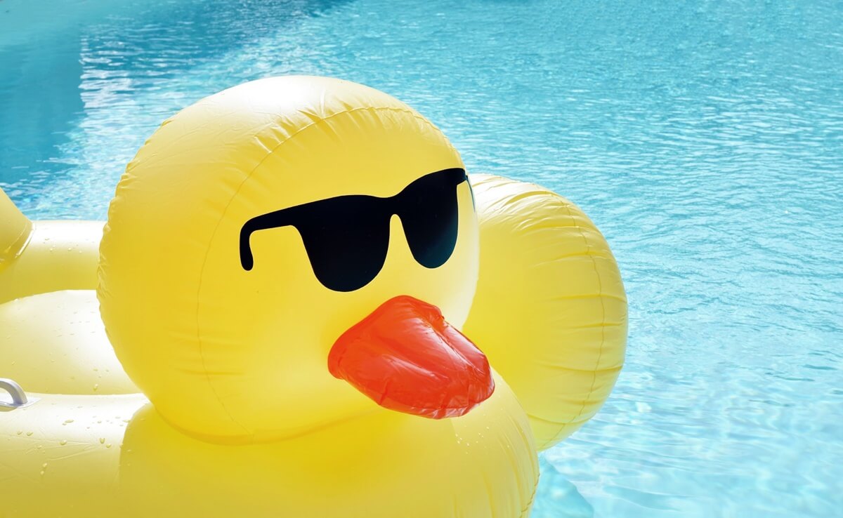palm springs packing list - duck floatie