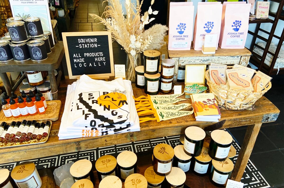 Palm Springs on a budget souvenir store in palm springs