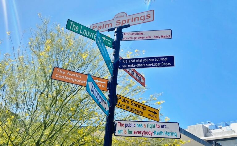 street sign in palm springs