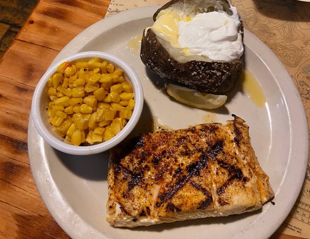 eating halibut in seward