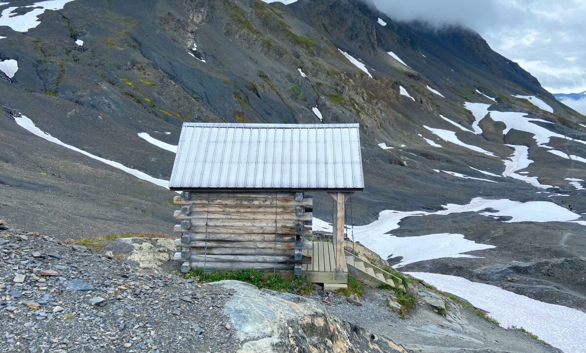 harding icefield trail shelter in the harding icefield trail