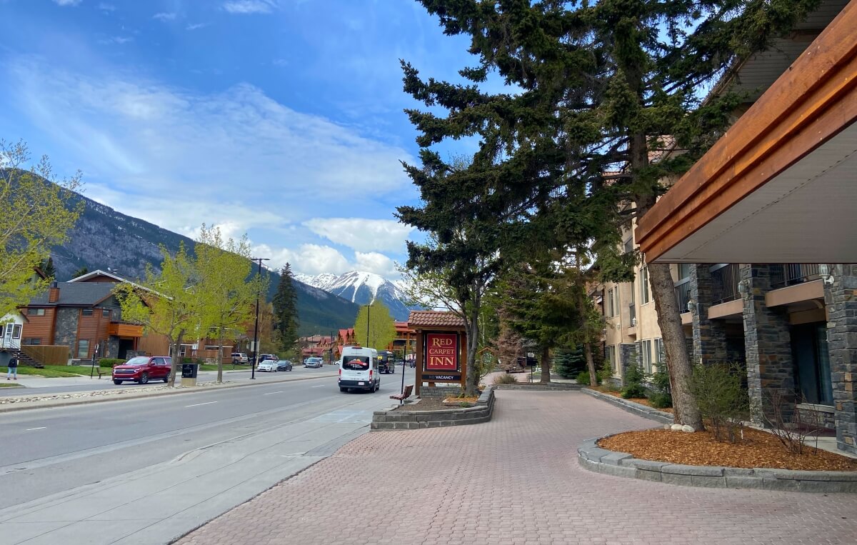Banff to Glacier National Park street in banff