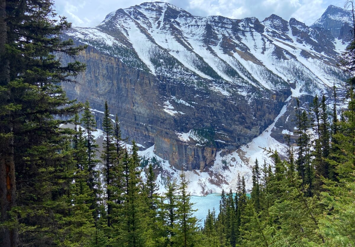 Banff to Glacier National Park view from agnes teahouse hike in banff