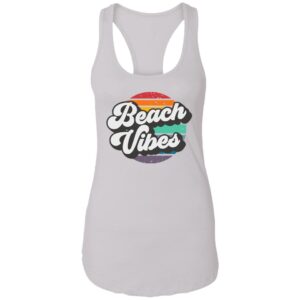 Beach Vibes Retro  Ladies Ideal Racerback Tank
