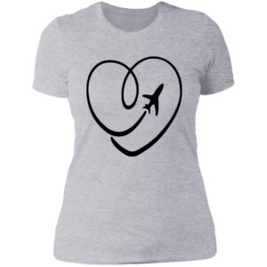 Airplane Heart Ladies' Boyfriend T-Shirt