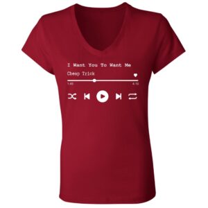 I Want You To Want Me Ladies' Jersey V-Neck T-Shirt