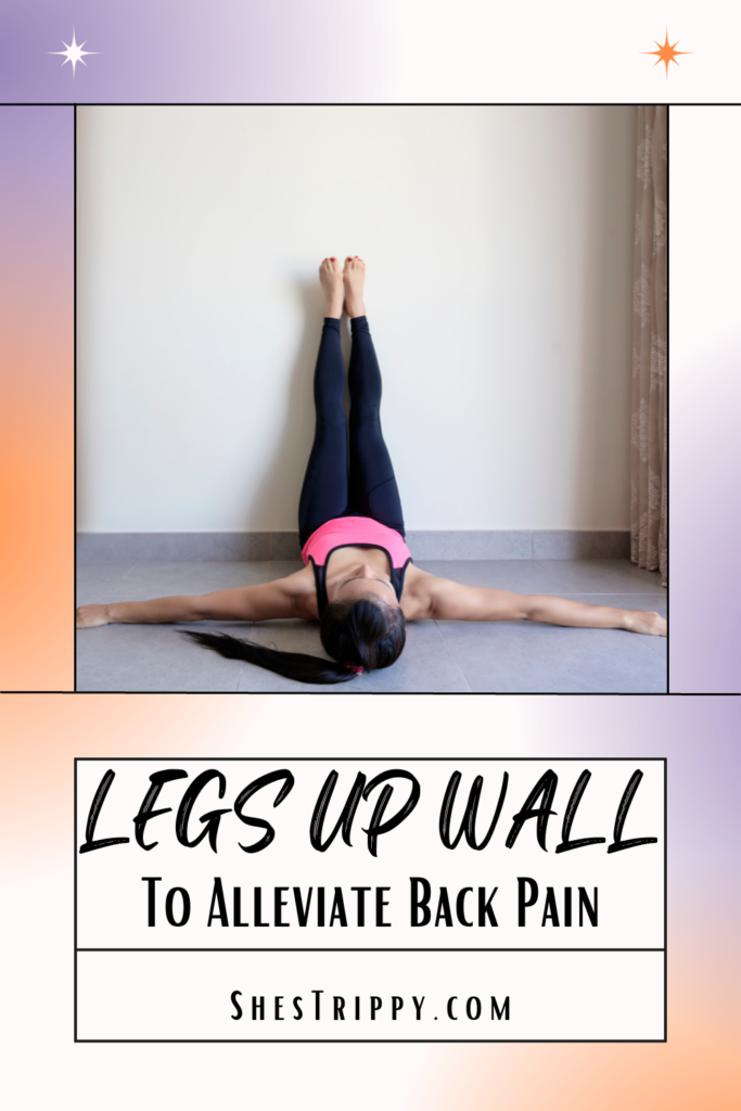 Legs up Wall yoga poses for lower back pain#backpain #yogatips #legsupwallyogapose