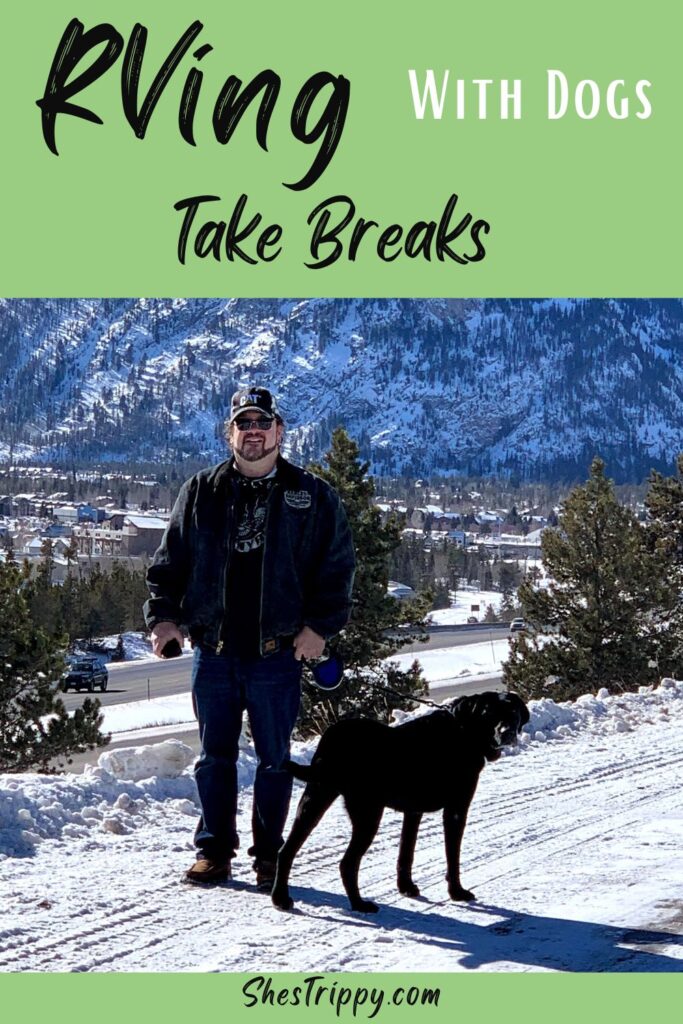 Take Breaks when RVing with dogs  #rving #rvingtips #rvingwithdogs 