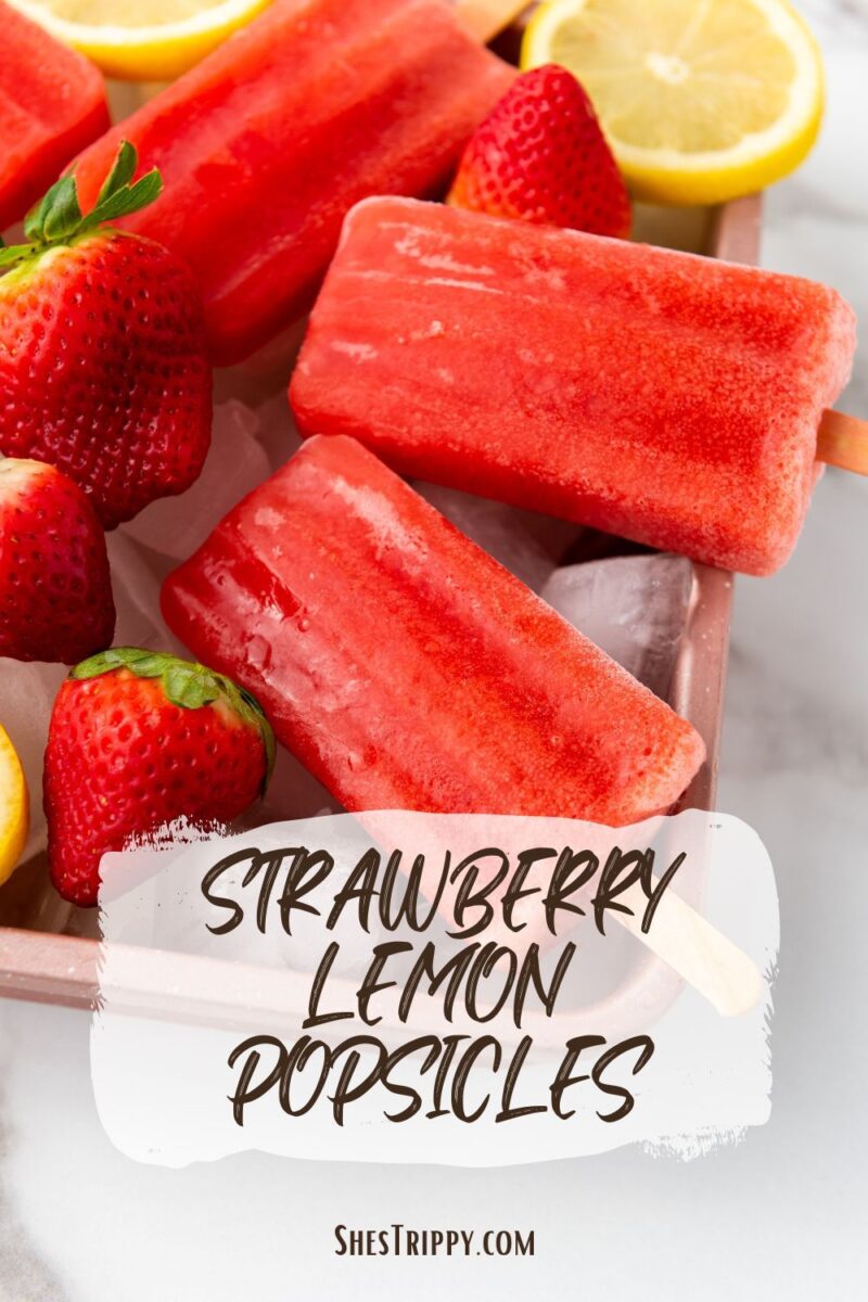 Strawberry Lemon Popsicles Recipe
