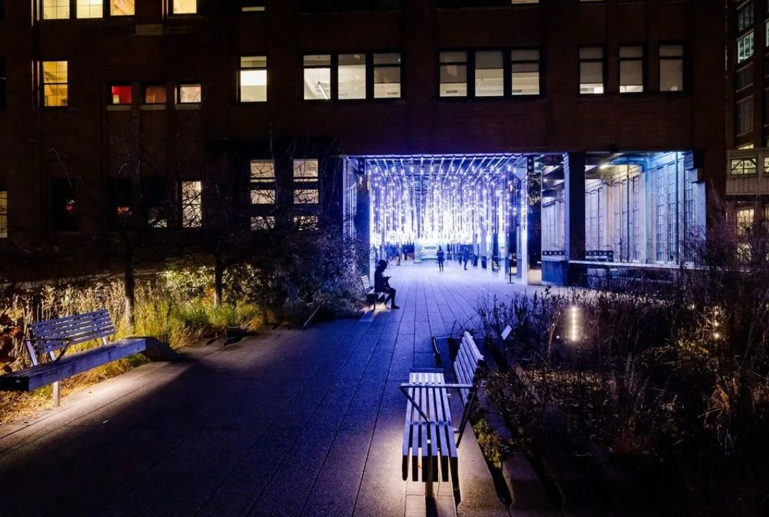 Christmas in New York High Line Park and Greenwich Village Food