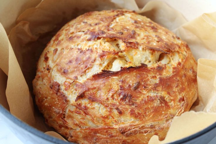 Homemade Artisan Cheese Bread Loaf