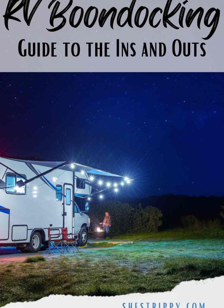 Exploring the Wild in your RV can be fun and challenging. Not knowing where to stay, or what type of camping you want to do. Here is a guide to The Ins and Outs of RV Boondocking. This will help answer some common questions and put to rest some scary things most people might assume. #boondocking #rving #rvbookdocking