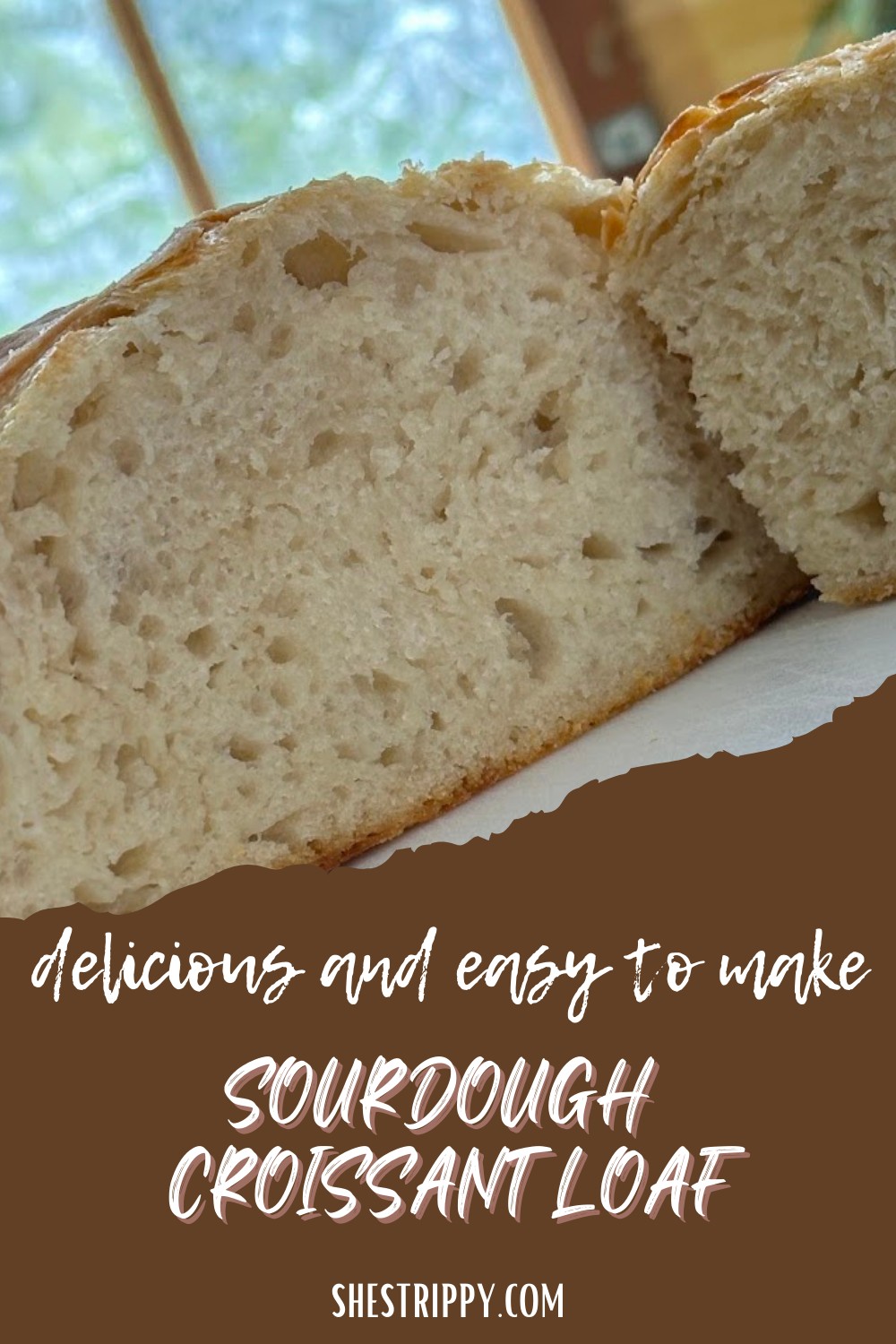 Delicious and easy to make sourdough croissant loaf. 